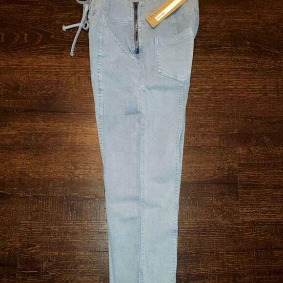 DO+BE High Waisted Tie-up Jeans - Picture 3 of 15